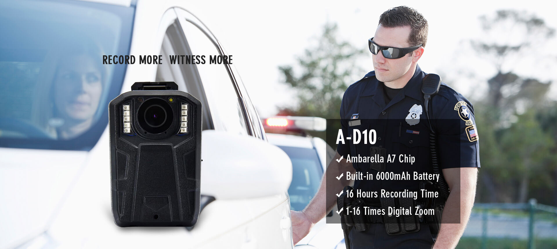 6000mAh Battery Body Camera