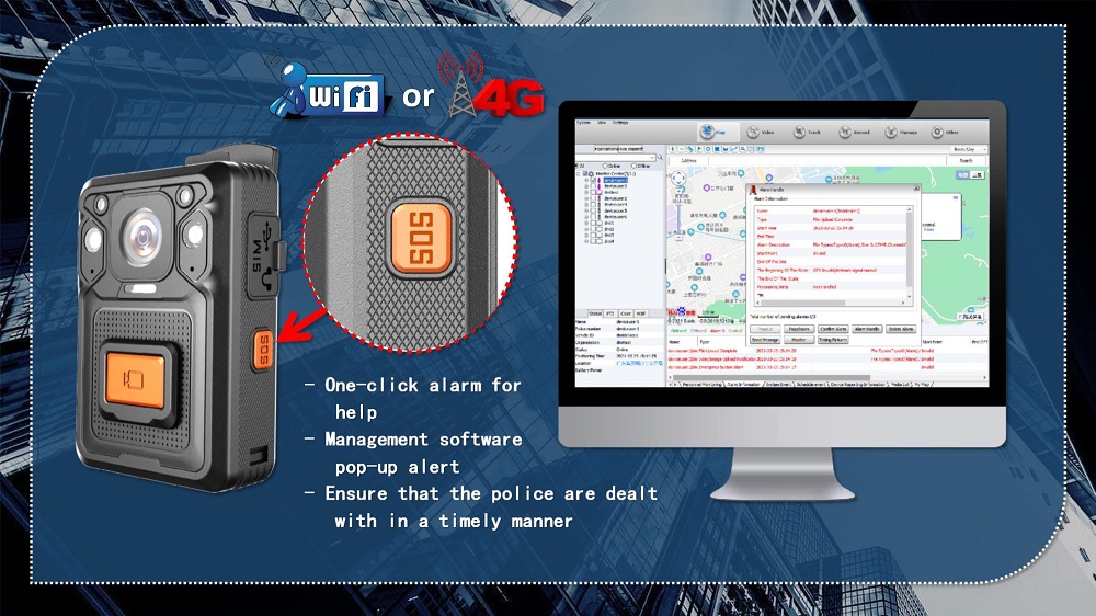 3G/4G Body Worn Camera A03 (4G LIVE)